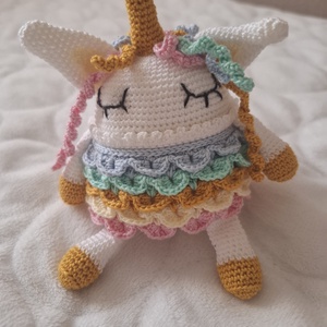 Horgolt unikornis - Meska.hu