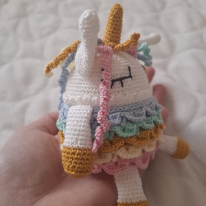 Horgolt unikornis - játék & sport - plüssállat & játékfigura - unikornis - Meska.hu