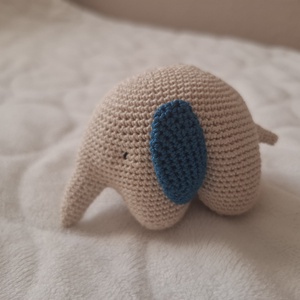 Mini horgolt elefánt - játék & sport - plüssállat & játékfigura - elefánt - Meska.hu