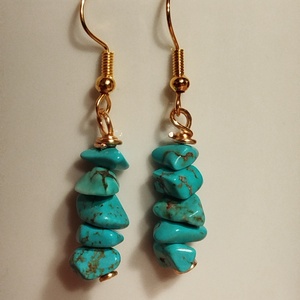 türkiz fülbevaló, Ékszer, Fülbevaló, Fülékszer, Ékszerkészítés, MESKA