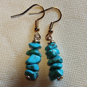 türkiz fülbevaló - ékszer - fülbevaló - fülékszer - Meska.hu