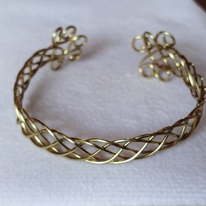 Réz fonott karkötő, Ékszer, Karkötő, Fonott karkötő, Ékszerkészítés, MESKA