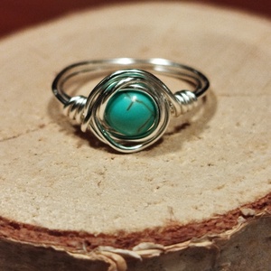 Türkiz köves gyűrű - Meska.hu