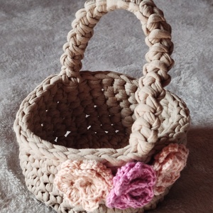 Horgolt kosár  - Meska.hu