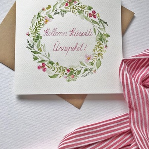 Húsvéti képeslap / Akvarell / Egyedi tervezésű, kézzel festett - otthon & lakás - papír írószer - képeslap & levélpapír - Meska.hu