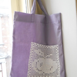 Horgolt almás bevásárlótáska  - táska & tok - bevásárlás & shopper táska - shopper, textiltáska, szatyor - Meska.hu