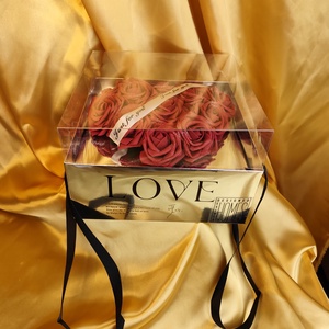 Rózsabox tükrös dobozban - otthon & életmód - dekoráció - virágdísz és tartó - virágbox, virágdoboz - Meska.hu