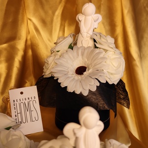 Emlékezés - angyalkás disz, Otthon & Életmód, Dekoráció, Asztal és polc dekoráció, Asztaldísz, Virágkötés, MESKA