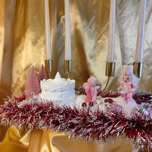 Különleges karácsonyi asztali dekoráció  - karácsony - karácsonyi lakásdekoráció - ünnepi asztaldekoráció - Meska.hu