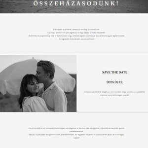 Modern esküvői meghívó weboldal - esküvő - meghívó & kártya - meghívó - Meska.hu