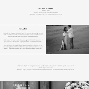 Modern esküvői meghívó weboldal - esküvő - meghívó & kártya - meghívó - Meska.hu