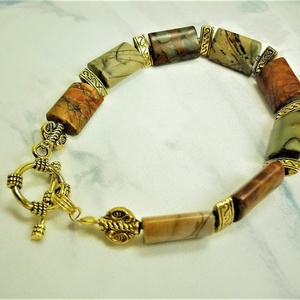 Picasso téglái - picasso jáspis ásvány karkötő -  - Meska.hu