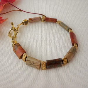 Picasso téglái - picasso jáspis ásvány karkötő -  - Meska.hu