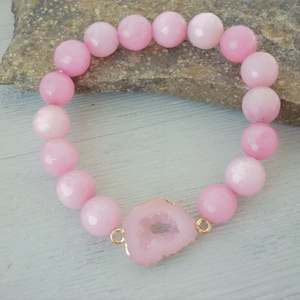 Csodabarlang - pink morganit ásvány karkötő - ékszer - karkötő - bogyós karkötő - Meska.hu