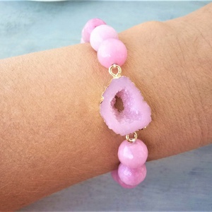 Csodabarlang - pink morganit ásvány karkötő - ékszer - karkötő - bogyós karkötő - Meska.hu