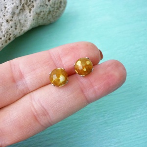 Méz - sárgásbarnás többszínű achát karkötős szett - ékszer - ékszerszett - Meska.hu