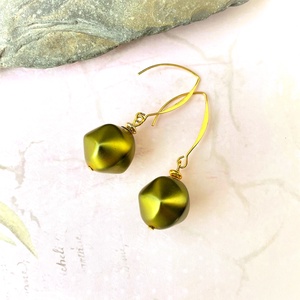 Zsolnai - lógós  fülbevaló - ékszer - fülbevaló - lógó csepp fülbevaló - Meska.hu