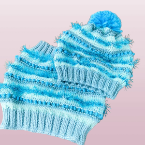 Téli tavacska - kézzel kötött női sapka/sál szett - ruha & divat - sál, sapka, kendő - sapka & sál szett - Meska.hu