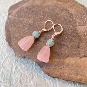 Princess - ásvány fülbevaló  - ékszer - fülbevaló - lógó fülbevaló - Meska.hu