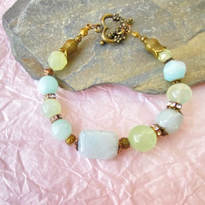 Liliána - vegyes ásvány  karkötő/fülbevaló  szett - ékszer - ékszerszett - Meska.hu