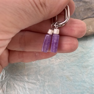 Levendula - ametiszt  ásvány  karkötő/fülbevaló  szett - ékszer - ékszerszett - Meska.hu