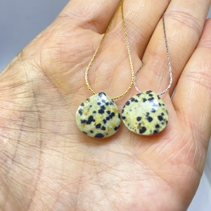 Csiszolt dalmata jáspis medálok - ékszer - nyaklánc - medál - Meska.hu