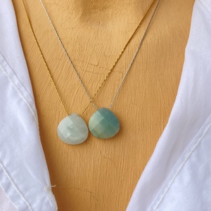 Csiszolt amazonit medálok, Ékszer, Nyaklánc, Medál, Ékszerkészítés, MESKA