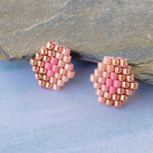 Kis6szög Tavasz -  bedugós miyuki japán gyöngy fülbevaló, Ékszer, Fülbevaló, Pötty fülbevaló, Ékszerkészítés, MESKA