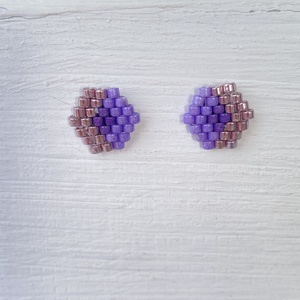 Kis6szög Nyár -  bedugós miyuki japán gyöngy fülbevaló - ékszer - fülbevaló - pötty fülbevaló - Meska.hu