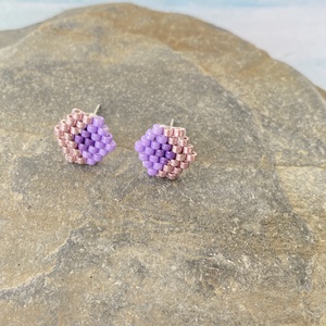 Kis6szög Nyár -  bedugós miyuki japán gyöngy fülbevaló - ékszer - fülbevaló - pötty fülbevaló - Meska.hu