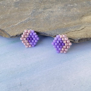Kis6szög Nyár -  bedugós miyuki japán gyöngy fülbevaló - ékszer - fülbevaló - pötty fülbevaló - Meska.hu