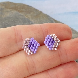 Kis6szög Nyár -  bedugós miyuki japán gyöngy fülbevaló, Ékszer, Fülbevaló, Pötty fülbevaló, Ékszerkészítés, MESKA