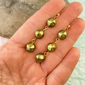 Zsolnai - lógós  fülbevaló - ékszer - fülbevaló - lógó fülbevaló - Meska.hu