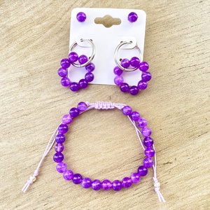 Zöld shoushan vagy ametiszt szett - ékszer - ékszerszett - Meska.hu