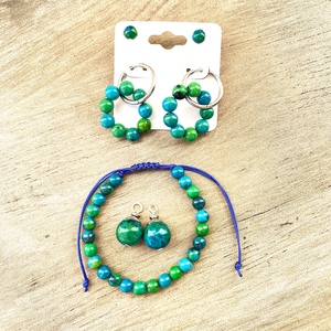 Krizokolla vagy türkinit szett - ékszer - ékszerszett - Meska.hu