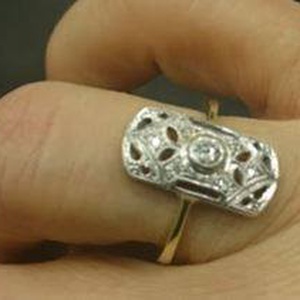 Art deco gyűrű , Ékszer, Gyűrű, Figurális gyűrű, Ékszerkészítés, Ötvös, MESKA