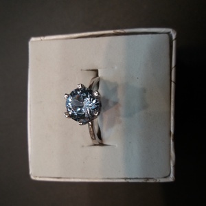 Kék köves szoliter gyűrű , Ékszer, Gyűrű, Szoliter gyűrű, Ékszerkészítés, Meska