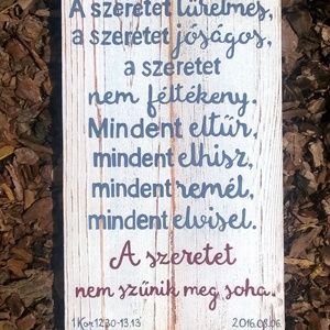 A szeretet nem szűnik meg soha, Otthon & Életmód, Táblakép, Dekoráció, Kép & Falikép, Festészet, MESKA
