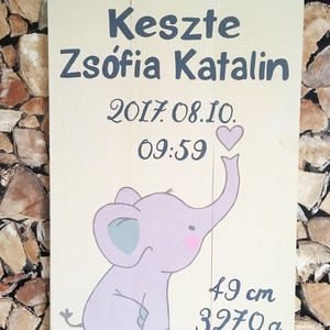 Új élet születik  - Babaszoba dekoráció , Otthon & Lakás, Betű & Név, Dekoráció, Fali és függő dekoráció, Festészet, Festett tárgyak, Meska