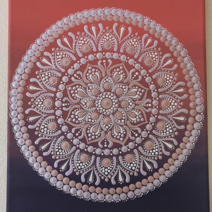 Női energia mandala - kézzel festett vászonkép - Meska.hu