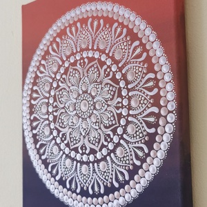 Női energia mandala - kézzel festett vászonkép - művészet - festmény - akril - Meska.hu