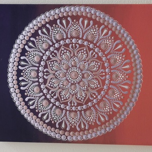 Női energia mandala - kézzel festett vászonkép - művészet - festmény - akril - Meska.hu