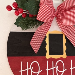 Ho-ho-ho karácsonyi ajtódísz  - karácsony - adventi díszek - adventi ajtódísz - Meska.hu