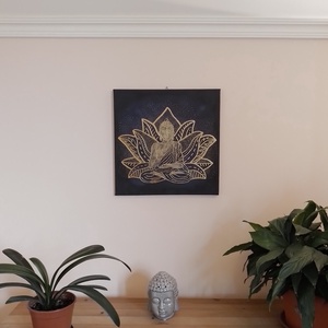 arany Buddha akril festmény - otthon & életmód - dekoráció - spiritualitás - mandala - Meska.hu