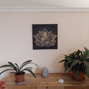 arany Buddha akril festmény - otthon & életmód - dekoráció - spiritualitás - mandala - Meska.hu