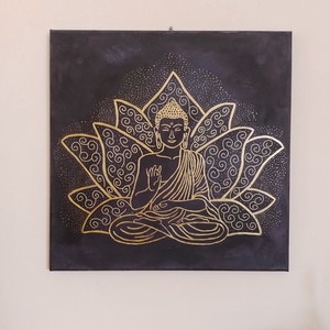 Buddha - akril festmény - otthon & életmód - dekoráció - kép & falikép - vászonkép - Meska.hu