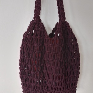 makramé hálós táska/szatyor - táska & tok - bevásárlás & shopper táska - shopper, textiltáska, szatyor - Meska.hu