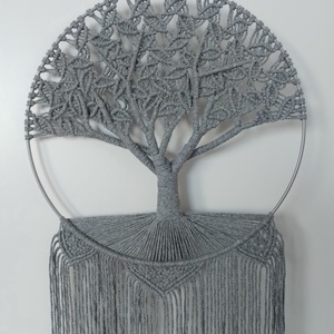  Makramé életfa 25 cm-es karikán - esküvő - emlék & ajándék - szülőköszöntő ajándék - Meska.hu