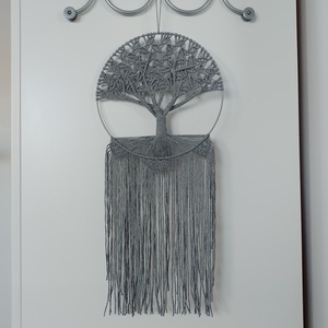 Makramé életfa 25 cm-es karikán - esküvő - emlék & ajándék - szülőköszöntő ajándék - Meska.hu