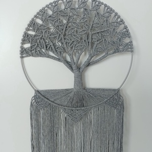  Makramé életfa 25 cm-es karikán - esküvő - emlék & ajándék - szülőköszöntő ajándék - Meska.hu
